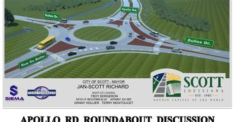Meeting Next Month Will Discuss Scott Roundabout At Apollo Road