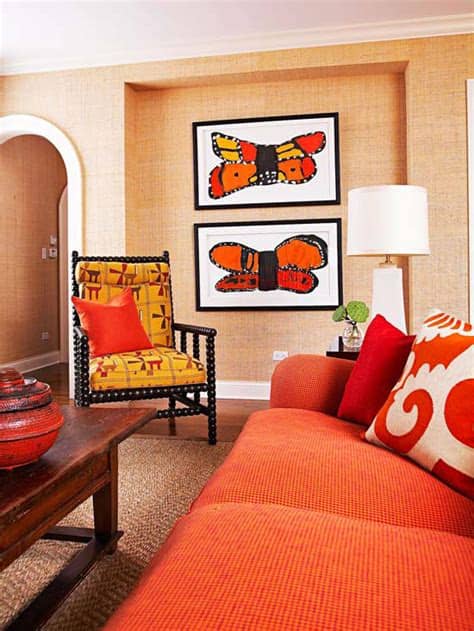 The products used to decorate a home. New Home Interior Design: Warm Color Schemes