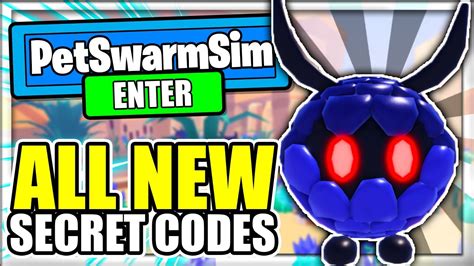All New Secret Op Codes Roblox Pet Swarm Simulator Codes Youtube