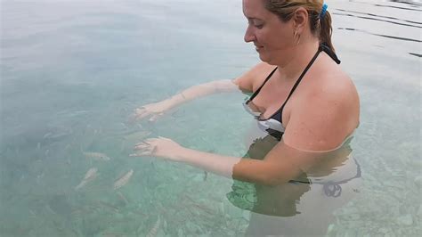 Fish Massage Therapy In The Sea Water Brela Croatia Youtube