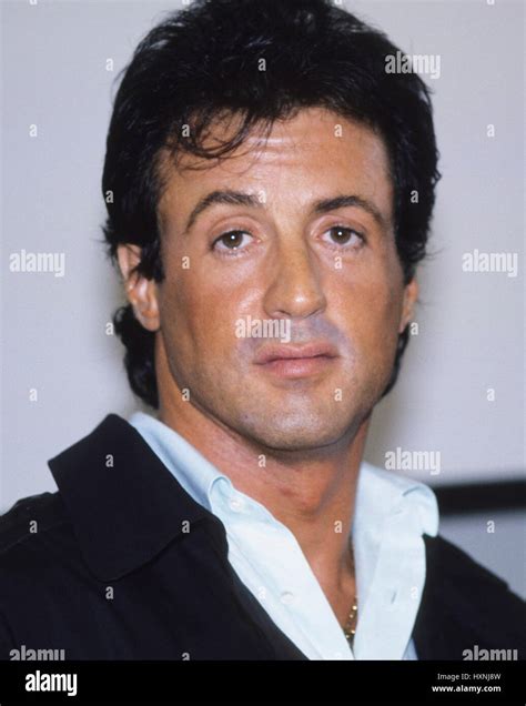 Sylvester Stallone American Actor Visiting Stockholm 1982 Stock Photo