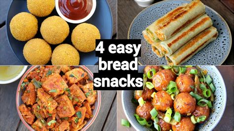 4 Easy And Quick Bread Snacks Recipes Quick Evening Snacks With