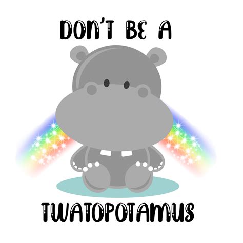 Free Dont Be A Twatopotamus Sublimation Mug Template Svged