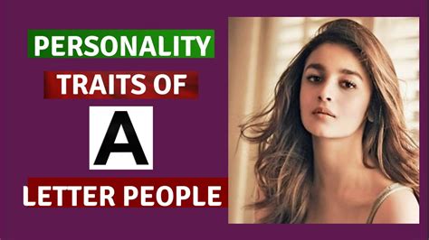 Personality Traits Of A Letter People Name Starts With Letter A