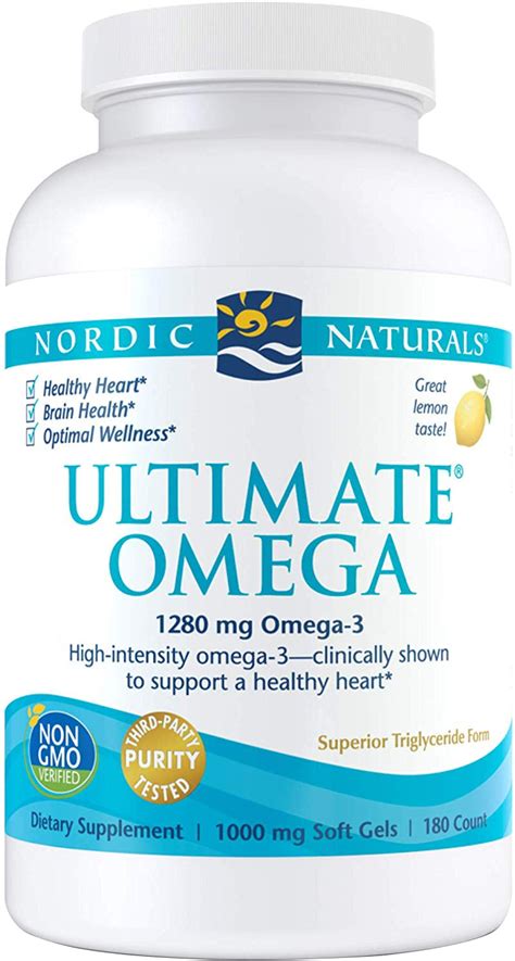nordic naturals ultimate omega 1280 mg omega 3 lemon flavor 180 so