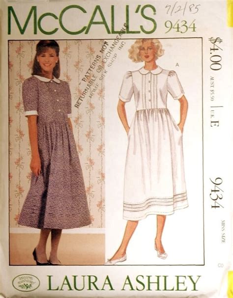 Items Similar To 1985 Vintage Size 8 Miss Laura Ashley Dress Pattern