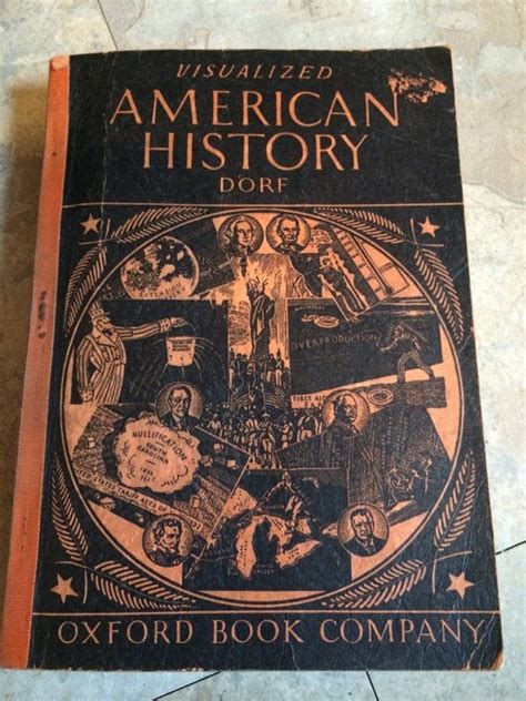 Vintage American History Book Softcover Visualized American