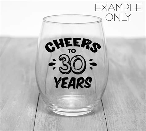 Cheers To 30 Years Instant Download For Tshirts Decals Etsy