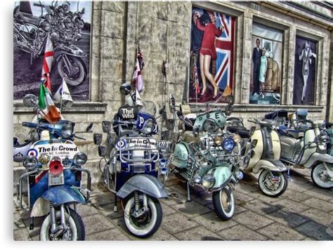 Mod Scooters And 60s Fashion Canvas Prints By Jasna Redbubble
