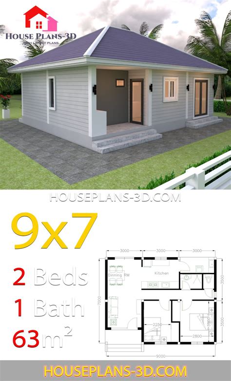 House Plans 9x7 With 2 Bedrooms Hip Roof House Plans 3d Hip Roof