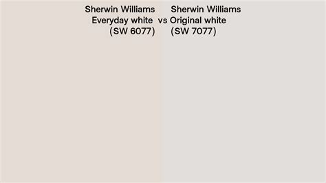 Sherwin Williams Everyday White Vs Original White Side By Side Comparison