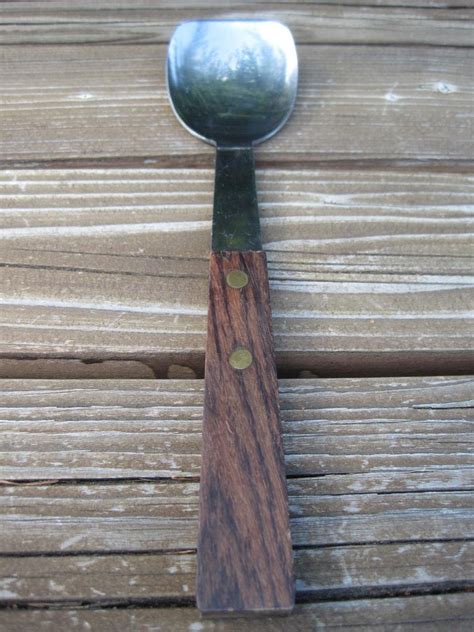 Vintage Barlow Stainless Steel Japan Serving Spoon Wood Handle Rosewood