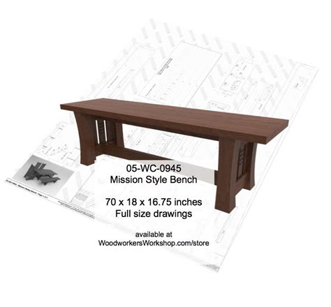 Mission Style Bench Woodworking Plan Woodworkersworkshop