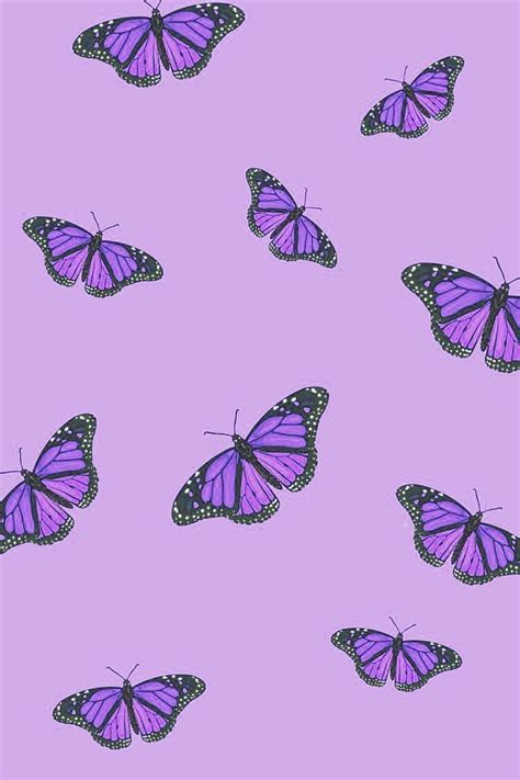 Aesthetic Purple Butterfly Wallpapers Wallpaper Cave