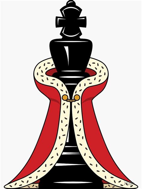 A Black And White Chess Piece With A Red Ribbon Around It