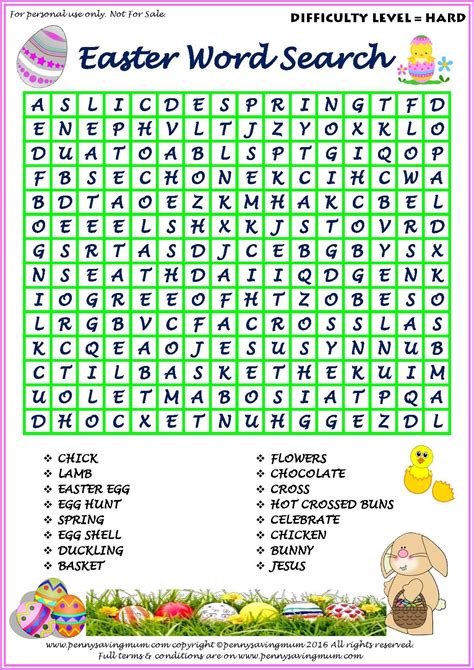 Egg Cellent Easter Wordsearch Wordmint Word Search