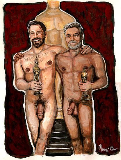 Mannart George Clooney And Ben Affleck Nude At The Academy Awards Ben Afflecks Cock Ben
