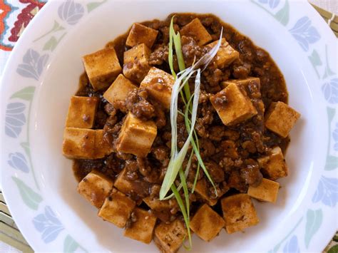 Korean Style Tofu With Spicy Meat Sauce Mapo Tofu Asian Recipes At Home