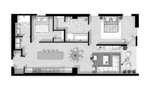 Floor Plan Rendering Behance