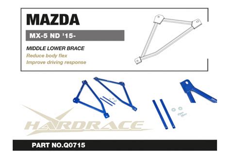 Middle Lower Brace Mazda Mx 5 Miata 4th Nd 2015 Hardrace Q0715