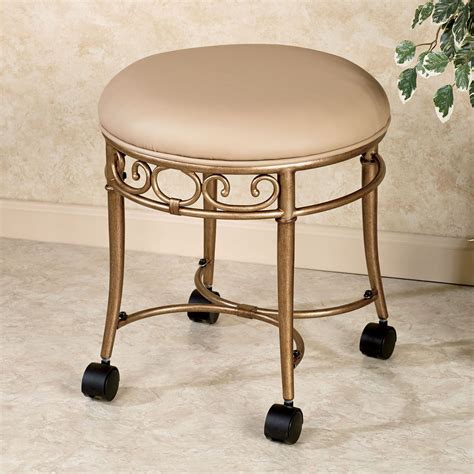 Bathroom Vanity Stools With Wheels Image Of Bathroom And Closet