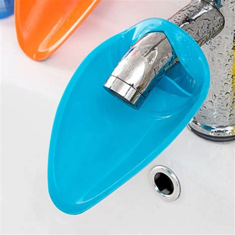 1pcs 2 Colors Cute Bathroom Sink Faucet Chute Extender Children Kids