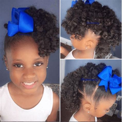 Shuku (nigerian name for the back hairstyle) with twists this is such a popular hairstyle for schoolgirls in nigeria. Super Cute Curly Frohawk Kids | Baby girl hairstyles ...