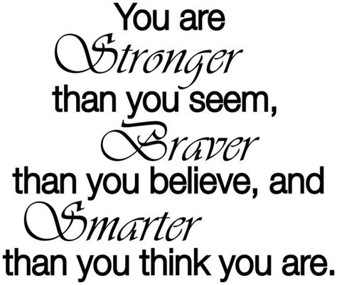 You Are Stronger Than You Think Quote Wall Decal You