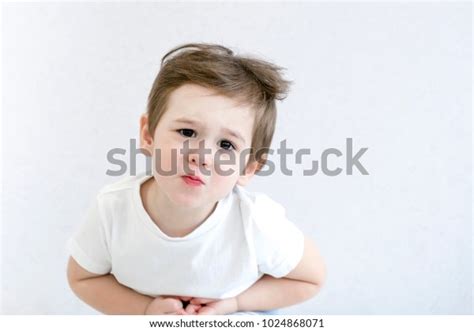 Caucasian Little Boy Stomach Ache Child Stock Photo Edit Now 1024868071