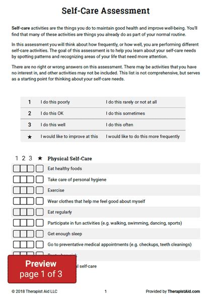 Health Activities Activities For Adults Self Care Activities Therapy