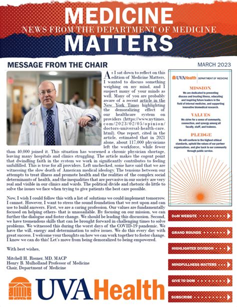 Medicine Matters Newsletter March 2023 Medicine Matters