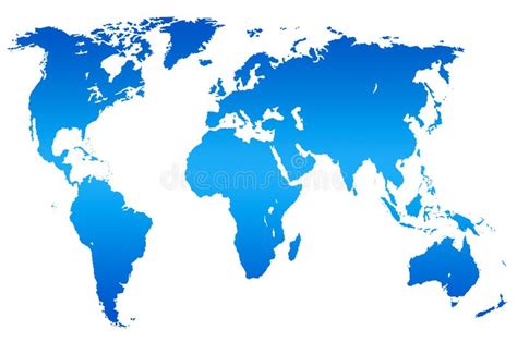 Blue Gradient World Map Stock Illustration Illustration Of