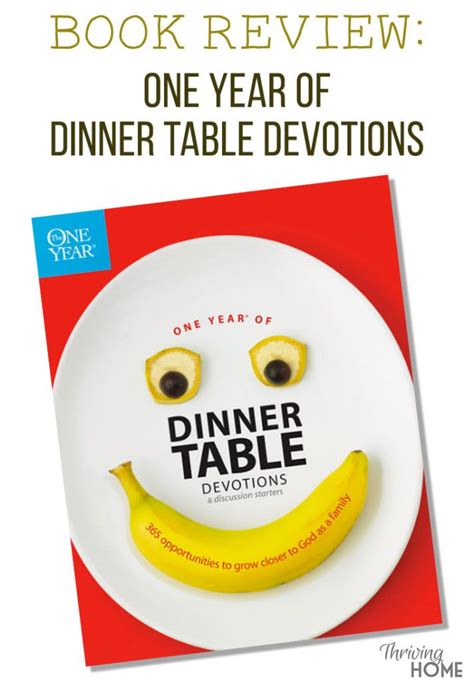 Book Review Of One Year Of Dinner Table Devotions Thriving Home Devotional Books