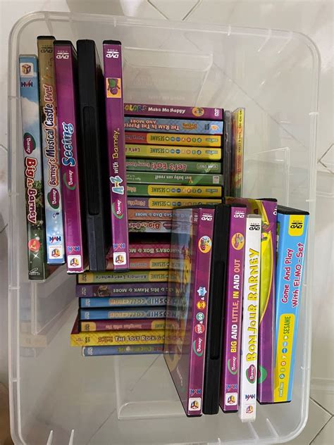 Box Of Dvd Barney Sesame Street Etc Hobbies And Toys Music And Media