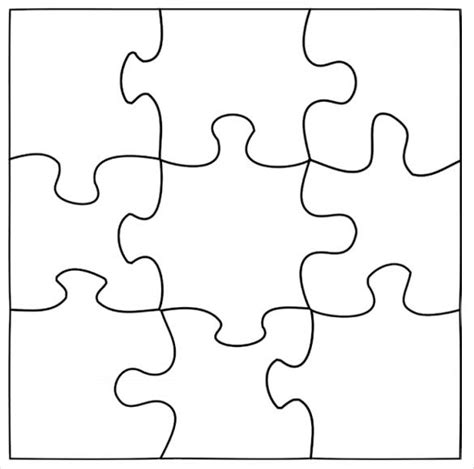 Some of these are as follows: 9 piece puzzle template