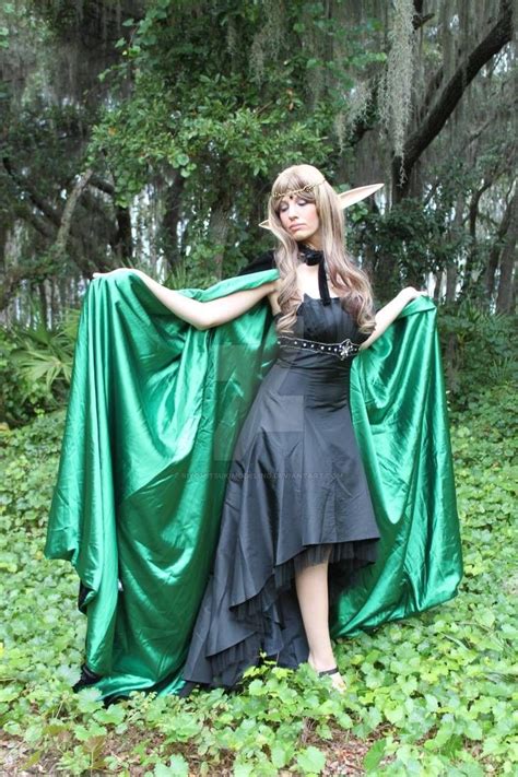 Elfa Cinderella Gothic Glam Forest Elf Cosplay Characters Capes For Women Fantasy Costumes