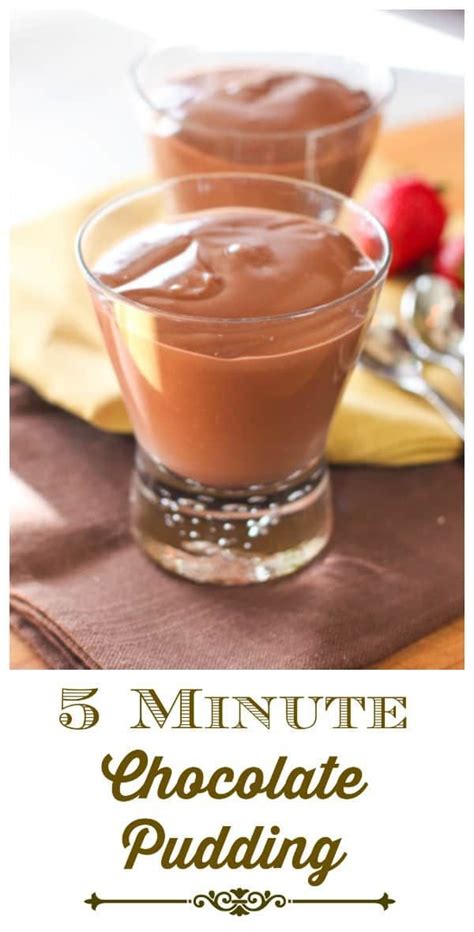 5 Minute Chocolate Pudding Recipe With Images Chocolate Pudding