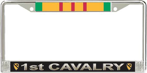 1st Cavalry Division Vietnam Veteran Service Ribbon License Plate Frame