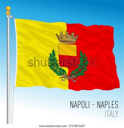 Bandera De La Ciudad De Nápoles Vector De Stock Libre De Regalías