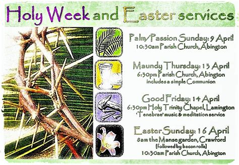 Upper Clyde Parish Church Palm Sunday Holy Week And Easter Services