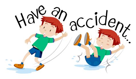 English phrase for have an accident 303469 Vector Art at Vecteezy