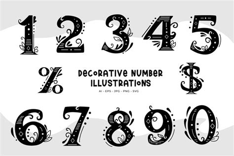 Decorative Number Illustrations