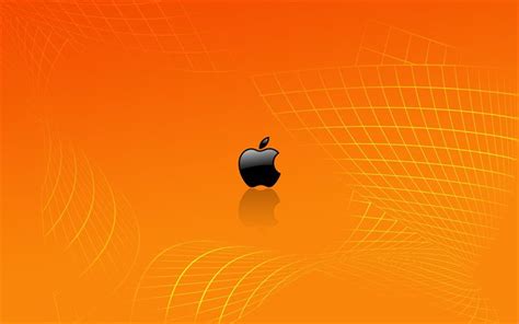 Télécharger Fonds Décran Logo Apple Epl Arrière Plan Orange Pour Le