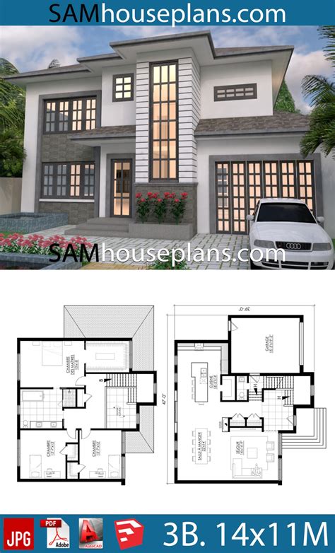 House Plans 14x11 With 3 Bedrooms Sam House Plans
