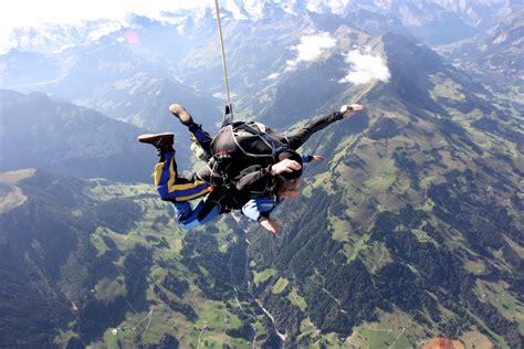 Skydiving In Interlaken Switzerland Beautiful European Vacation