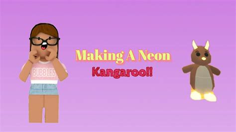 Making A Neon Kangarooadopt Me Youtube