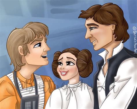 Star Wars Art Print Luke Skywalker Princess Leia Han Solo Etsy Star