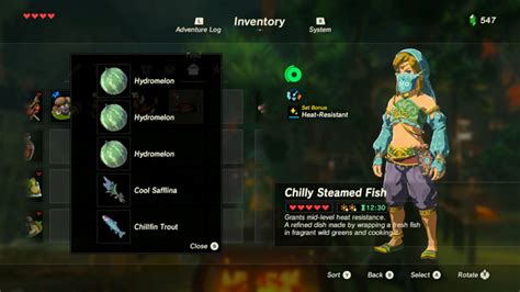 May 31, 2018 · the catch is that you cannot wear fire resistant clothing, but you can drink fireproof elixir made with fireproof lizard and a monster parts or purchase in goron city in the eldin region. The 10 Best Recipes in Zelda: Breath of the Wild :: Games :: The Legend of Zelda: Breath of the ...