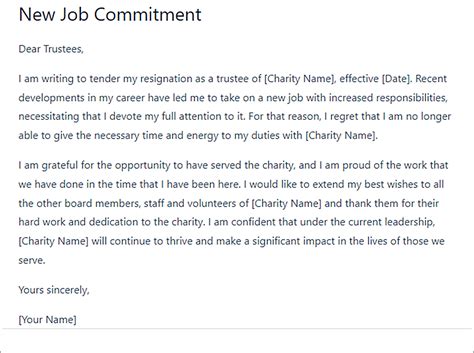 Charity Trustee Resignation Letter Template A Step By Step Guide