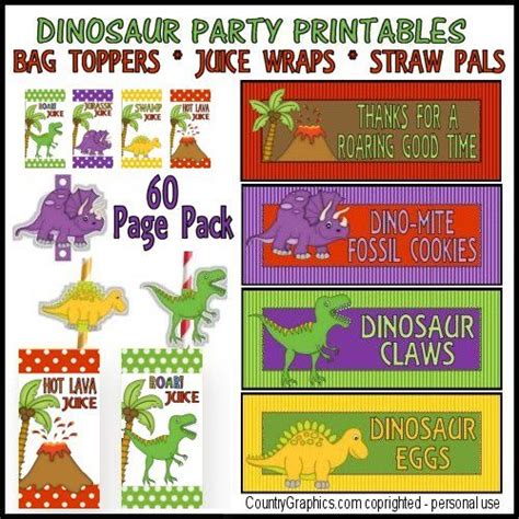 Dinosaur Party Printables Country Graphics™